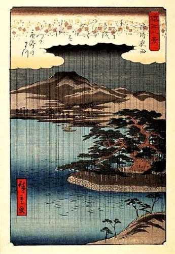 近江八景- 唐崎の夜雨