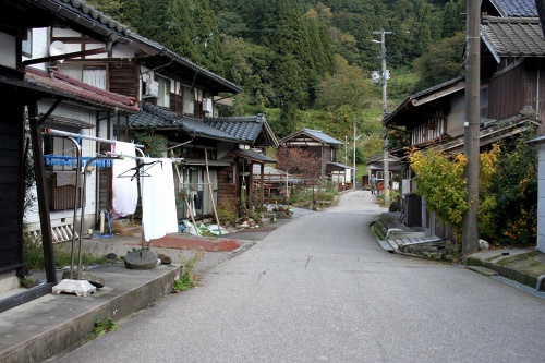 旧道家並み 葡萄 村上市 新潟県
