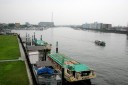 瑞穂大橋より、新中川（右）・旧江戸川（左）合流点
