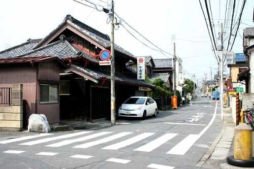 寺町通り東端・中島米店 旧成田道 妙典3丁目市川市 千葉県
