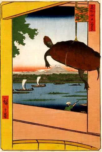 深川万年橋 広重 「江戸名所百景」