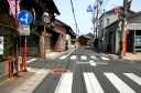 道標（旧八風街道は十字路を左折） 大矢知町 四日市市 三重県