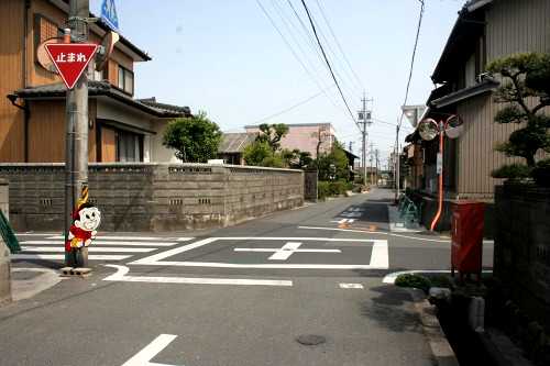 旧東海道と交差 蒔田1丁目/西富田2丁目 四日市市 三重県