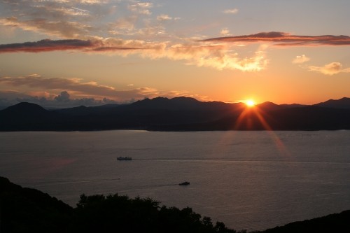 凾館湾夕景 函館市 北海道