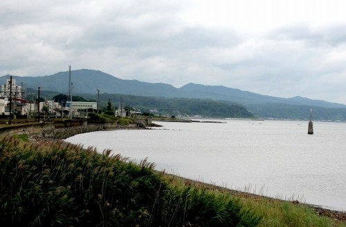 森桟橋跡遠景・内浦湾 森町 茅部郡 北海道