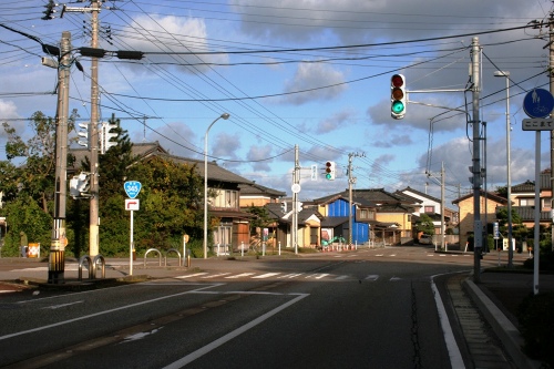 出羽街道浜通分岐点（瀬波上町交差点） 瀬波上町 村上市 新潟県