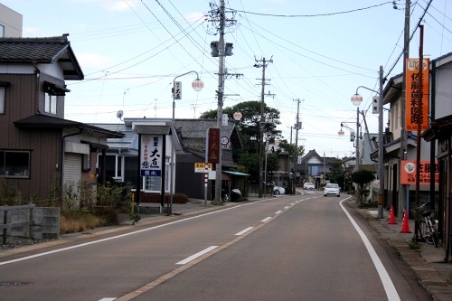 町並み（県道３号） 築地 胎内市 新潟県