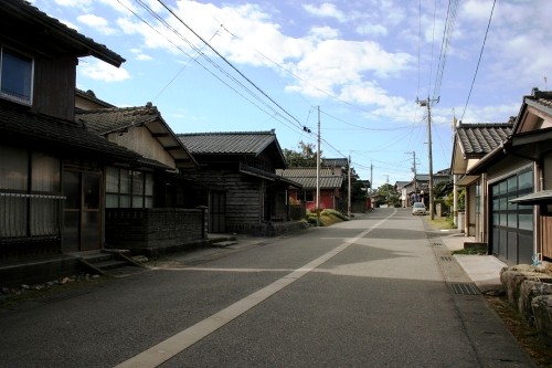 町並み 桃崎浜 胎内市 新潟県