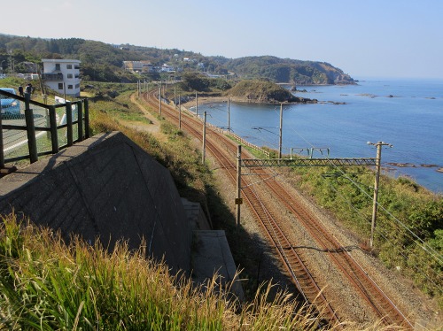 西鯨波海水浴場・信越本線 鯨波３丁目 柏崎市 新潟県
