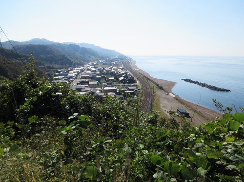 町並み遠望 米山町 柏崎市 新潟県