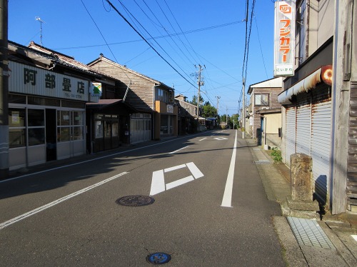 旧潟町宿町並み・道標 潟町 大潟区 上越市 新潟県