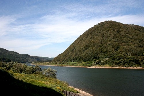最上峡芭蕉ライン舟下り下船地付近 戸沢村 最上郡 山形県