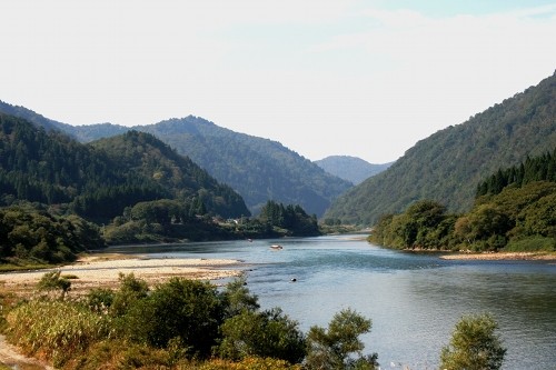 最上川（舟番所跡裏からの眺望） 古口 戸沢村 最上郡 山形県