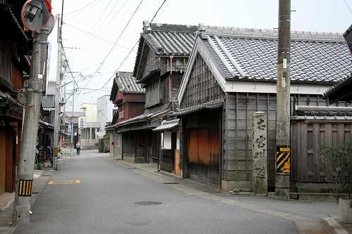 町並み・道標 河崎2丁目 伊勢市 三重県