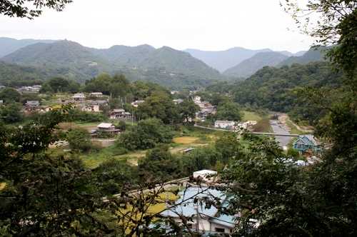 鶴川宿遠望 上野原市 山梨県
