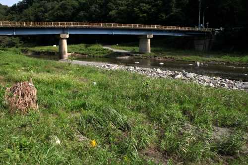 鶴川渡し跡 鶴川 上野原市 山梨県
