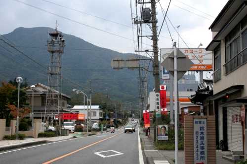 街並み 上花咲 大月市 山梨県