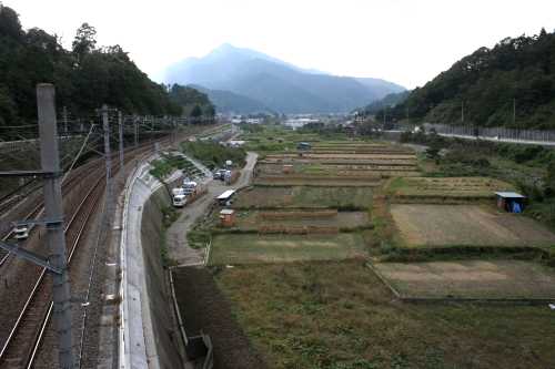 源氏橋より下初狩眺望 下初狩 初狩町 大月市 山梨県