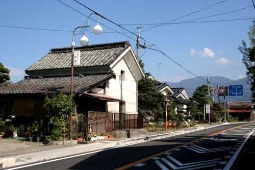 家並み 旧栗原宿 上栗原 山梨市 山梨県