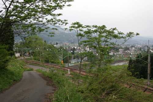 旧三国街道 赤坂の難所 JR上越線 石打 南魚沼市 新潟県