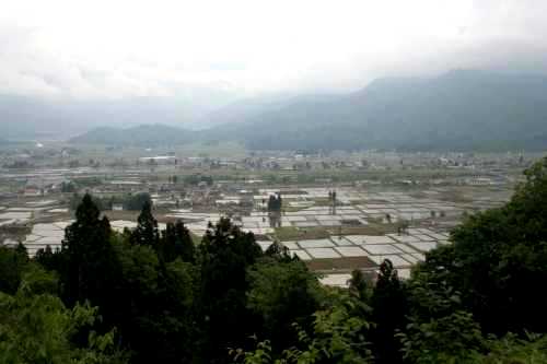 樺沢城本丸跡から上田庄眺望 樺野沢 南魚沼市 新潟県