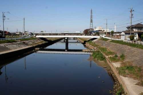 日光川 萩原橋上 萩原町 一宮市 愛知県