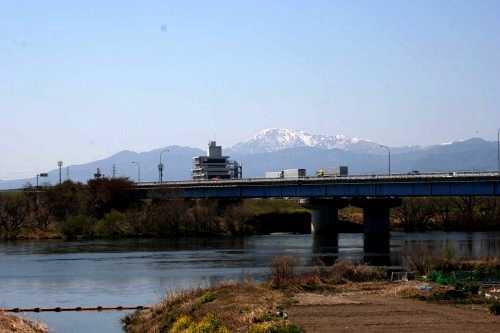 揖斐川（佐渡の渡し跡）・新揖斐川橋 安八町西結 安八郡 岐阜県