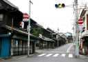 坂下交差点・鹿島街道起点 真鍋宿家並み 土浦