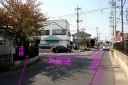 馴柴小学校角 道標 若柴町３１３５番地 龍ヶ崎市