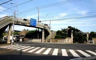 竹原歩道橋（手前より左折）