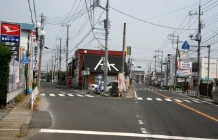 一里塚三差路 元吉田町 水戸