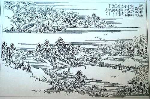 江戸名所図会 清水薬師 清水坂