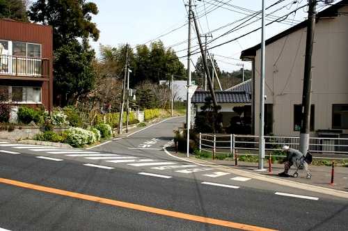 国道51号から成田街道旧道(大坂)入口