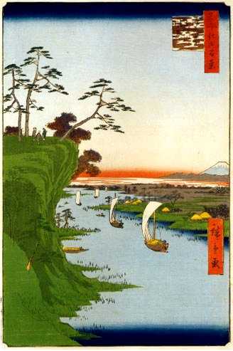鴻之台とね川風景 広重 名所江戸百景