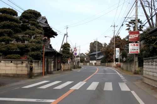 家並み・馬頭観音 七五三場 結城市 茨城県