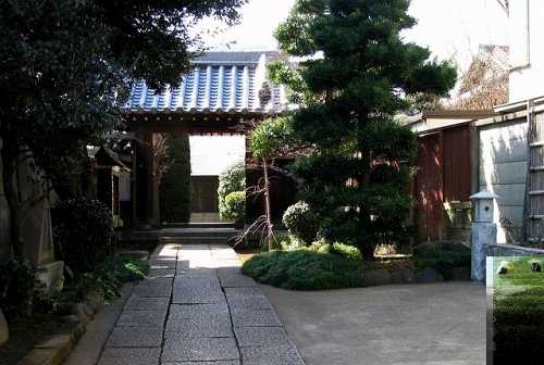 地福寺(右端は「茶垣の参道」碑) 中十条2丁目 北区