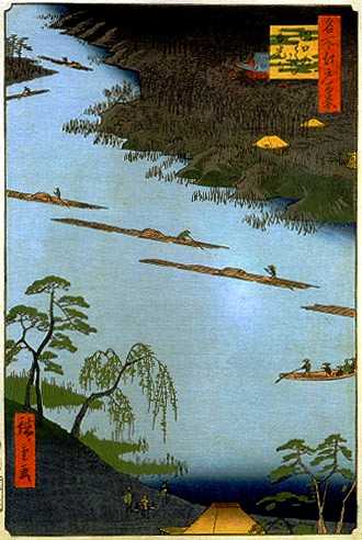 川口のわたし善光寺 広重 名所江戸百景