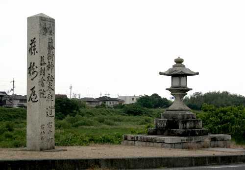 道標・常夜灯 鴨 高島市 滋賀県