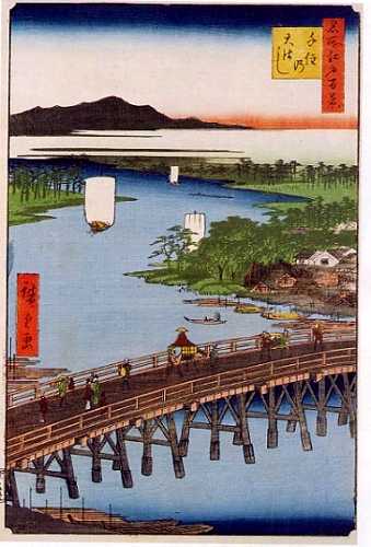 千住大橋 広重画