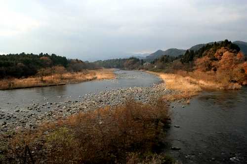 大渡橋より鬼怒川上流 塩谷町