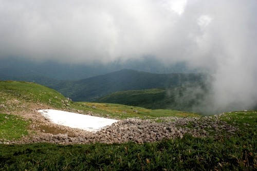 雪渓（９合目～頂上） 月山 庄内町 東田川郡 山形県