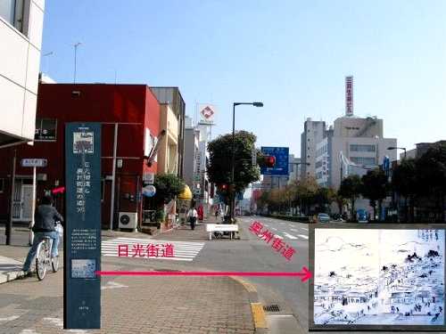 日光街道追分 伝馬町 宇都宮