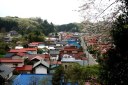 太田川宿 家並み 愛宕神社参道石段よりの眺望