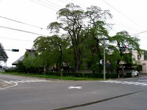 常陸街道（旧県道棚倉矢吹線）追分と幸福寺 新町 矢吹町 西白河郡 福島
