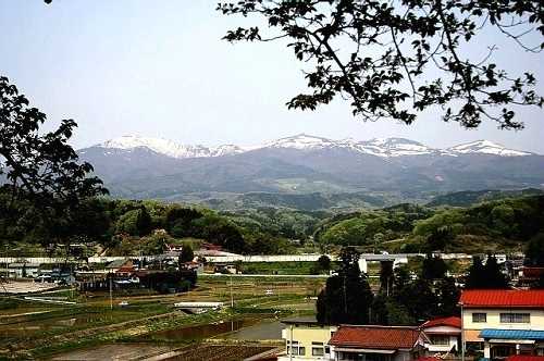 安達太良連峰 二本松城見晴台より 二本松市