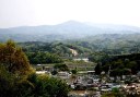 「あの光るのが阿武隈川 」 智恵子の杜公園より 油井 安達町