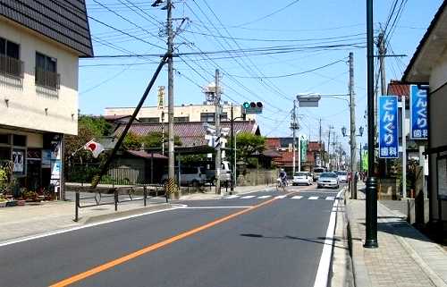 福原宿町並み 豊景神社入口（左鳥居）福原 富久山町 郡山市