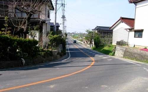 高倉宿北出口（右に鹿嶋神社）高倉 日和田町 郡山市