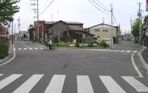 奥州街道（左）会津街道（右）追分 本宮町 安達郡 福島