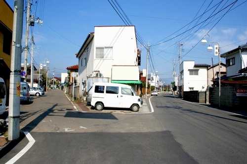 追分 左：羽州街道 右：奥州街道 桑折町 伊達郡